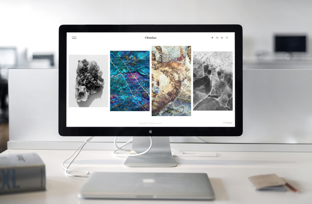 Visuel d'un site web