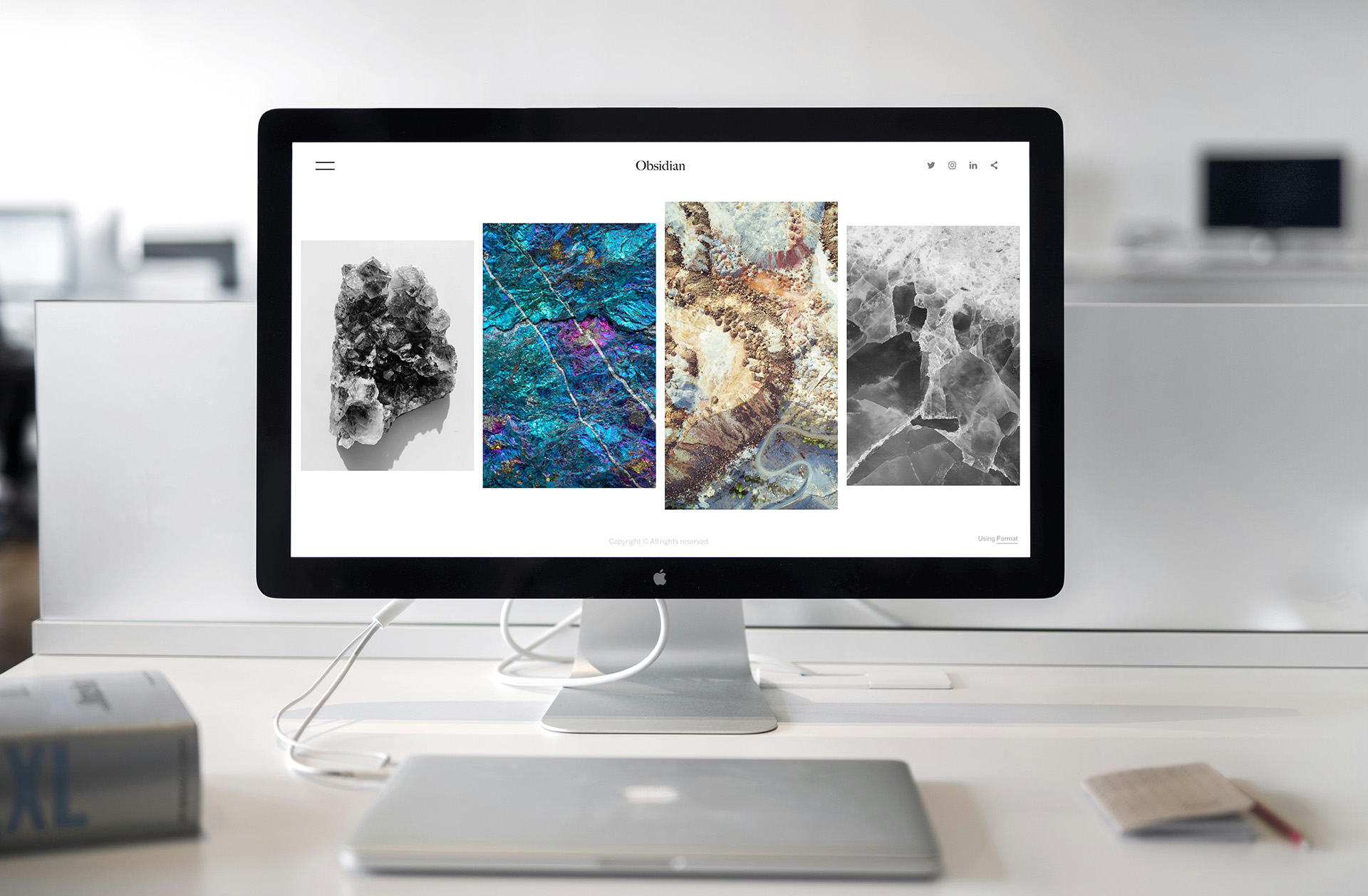 Visuel d'un site web